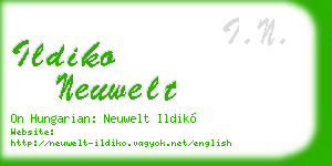 ildiko neuwelt business card